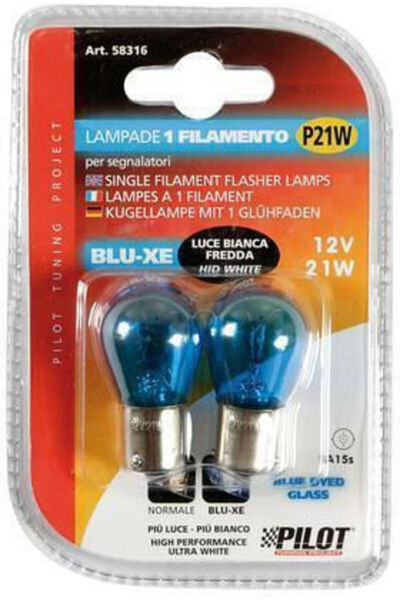Lampa Λάμπες Αυτοκινήτου Blu-Xe Μονόφιλικες P21W-BA15S-1156 12V 21W 2 τεμάχια