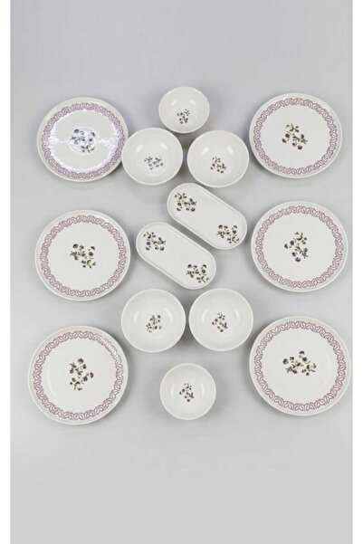 OMS Amelia 14 Piece Modern,1. Class Porcelain Breakfast Set (11178)