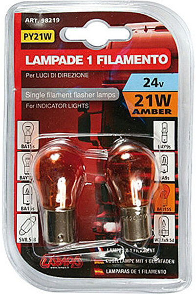 Lampa Λάμπες Αυτοκινήτου & Μοτοσικλέτας PY21W-BAU15s 24V 2 τεμάχια