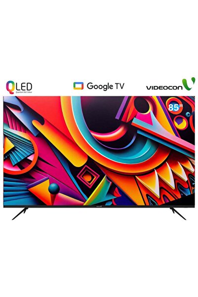 Videocon 85 inch Edgeless QLED 4K UHD Official Google TV with "Hey Google" Vo...