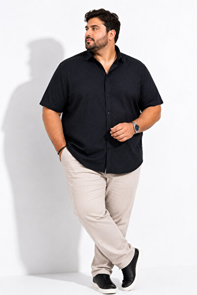 ANNEX Large Size Cotton Short Sleeve Men's Shirt