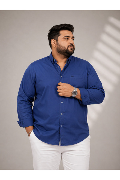 ANNEX Large Size Cotton Long Sleeve Men's Shirt