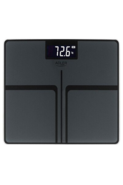adler AD 8194 Smart Bathroom Scale, USB-C, 180 kg, 100 g Division, LCD, Black