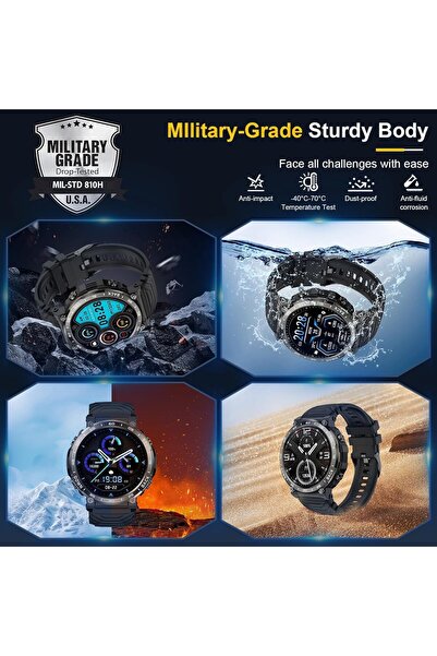 Urban URBANNX Smart Watch for Men, 1.52" Military-Grade Fitness Watch with Ca...