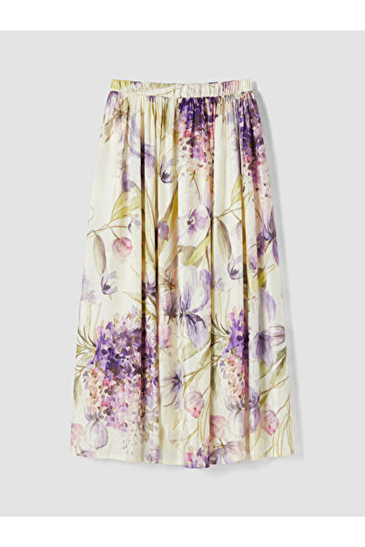 LC Waikiki I Beli Corded Floral Pleated Skirt from Freezen Store