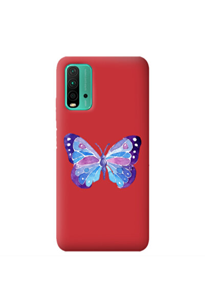 Other Xiaomi Poco M3 Big Butterfly Red Colored Silicone TPU Θήκη
