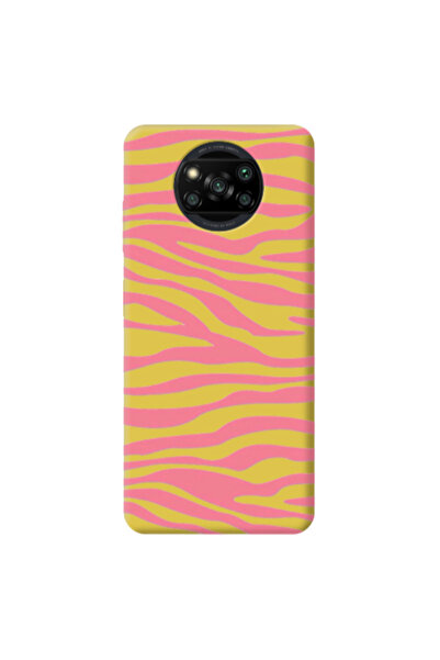 Other Xiaomi Poco X3 /X3 Pro Pink Zebra Yellow Colored Silicone TPU Θήκη