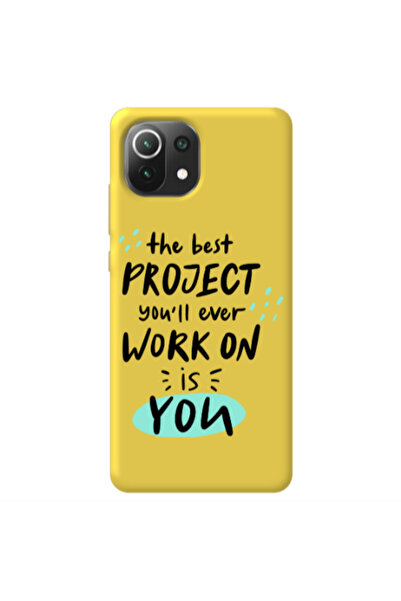 Other Xiaomi Mi 11 Lite The Best Project Yellow Colored Silicone TPU Θήκη