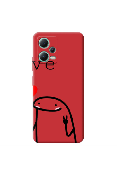 Other Xiaomi Redmi Note 12 Pro 5G Love 2 Red Colored Silicone TPU Θήκη