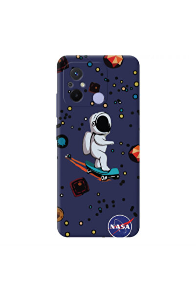 Other Xiaomi Redmi 12C Astronaut with skateboard Dark blue Colored Silicone T...
