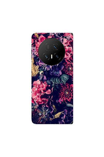 Other Honor Magic V5 Purple and pink flowers Transparent Silicone TPU Θήκη