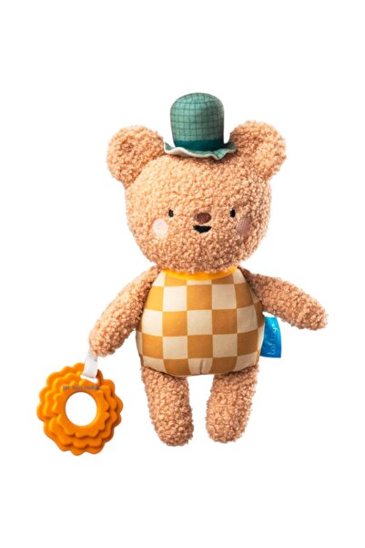 Taf Toys Μπεζ αρκουδάκι Μπρέντον, Λούτρινο ζωάκι για νεογέννητα 0+ μηνών με μ...
