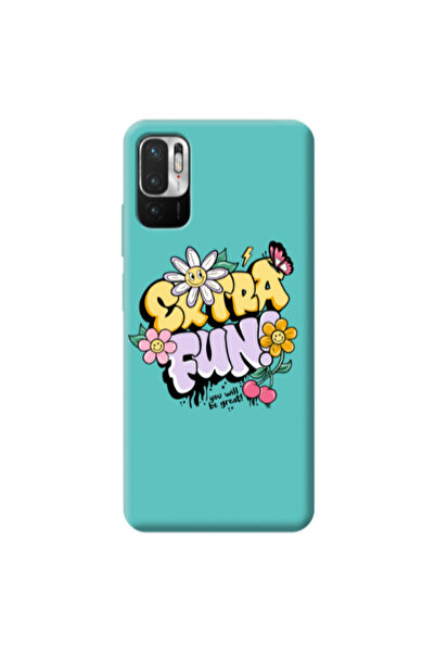 Other Xiaomi Redmi Note 10 Pro 5G Extra Fun Turquoise Colored Silicone TPU Θήκη