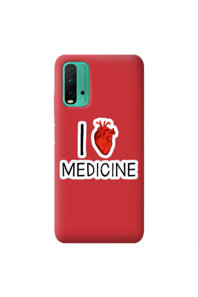 Other Xiaomi Poco M3 I Love Medicin Red Colored Silicone TPU Θήκη
