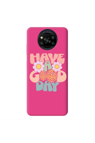 Other Xiaomi Poco X3 /X3 Pro Have A Good day Fuchsia Colored Silicone TPU Θήκη