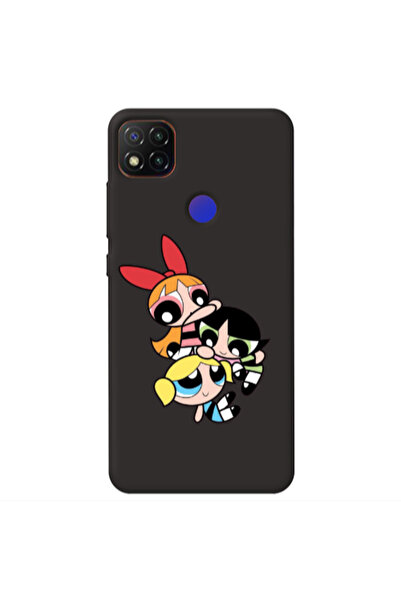 Other Xiaomi Redmi 9c Powerpuff Black Colored Silicone TPU Θήκη