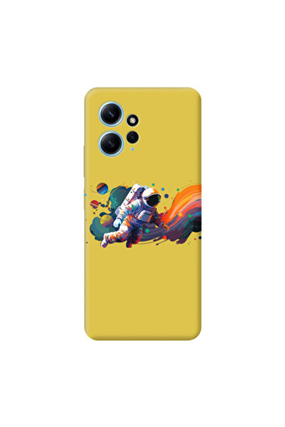 Other Xiaomi Redmi Note 12 4G Rainbow Space Yellow Colored Silicone TPU Θήκη