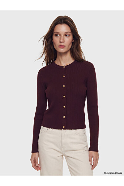LC Waikiki Peak New Season Crew Neck Women's Knitwear Cardigan