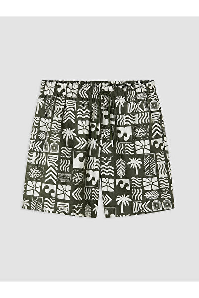LC Waikiki Özmarka New Season Short Length Patterned Men's Swim Shorts