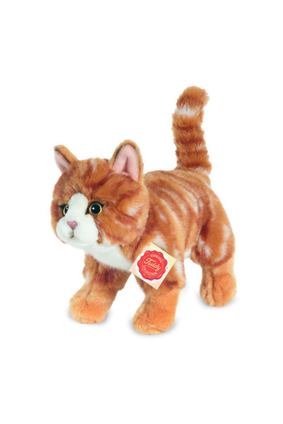 TEDDY HERMANN Pisică de pluș în picioare, roșie, 20cm (906827)