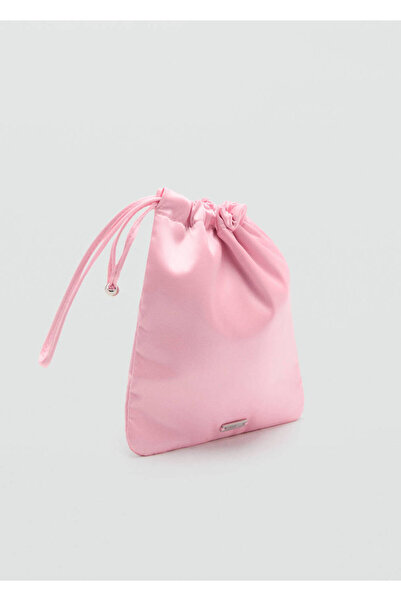 MANGO Woman Saten büzgülü pouch