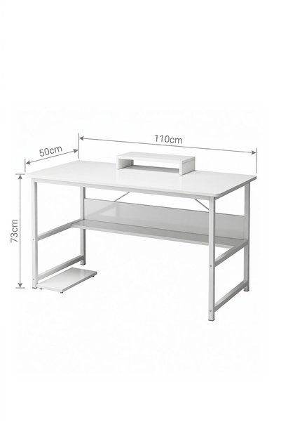 DASEN 110*50*72cm Study Desk with Stand Writing Desk Table Computer Table with Bookshelf for Home Office Desks & Workstations
