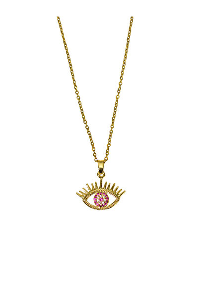 AngelsAccessories Ατσάλινο Κολιέ Μάτι
