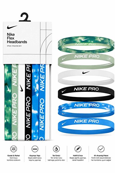 Nike Set de 6 benzi sportive pentru păr - Benzi colorate pentru urechi, pentr...