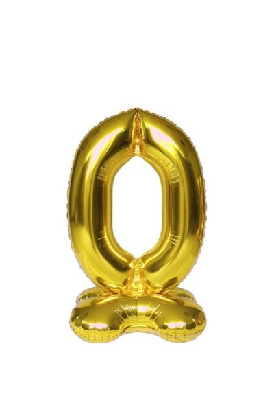 OEM Balon cifră din folie, auriu, numărul 0