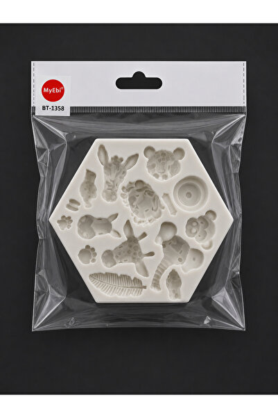 Adana Pasta Malzemeleri Bt-1358 Silicone Mold Safari Themed 11 cm X 12.5 cm