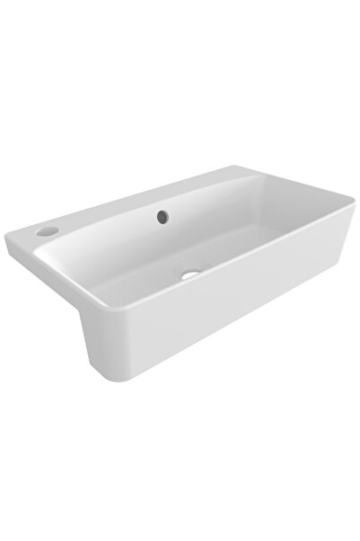 Bocchi MİLANO SOL YARIM LAVABO 50x30 CM PARLAK BEYAZ