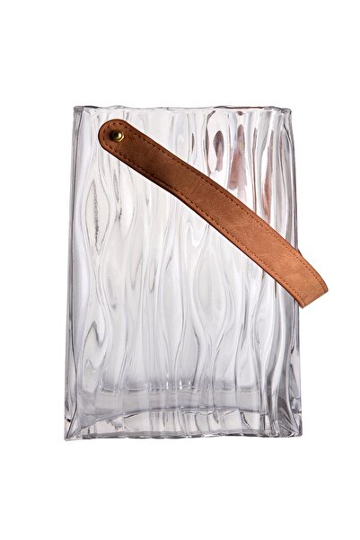 OEM Vază de Sticlă Transparentă Ocean Wave 23x16x9 cm