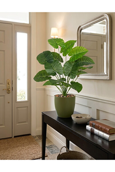 AMZOE Plant with realistic heart-shaped leaves and a decorative pot – 55 cm tall