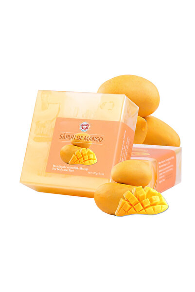 AnnesPods Set x 5 Sapunuri exfoliante cu extract de mango, facut manual,100gr