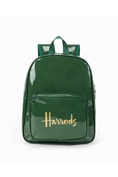 Harrods Backpack for School and Trips with Logo Harrods Green Color (Size 35*...