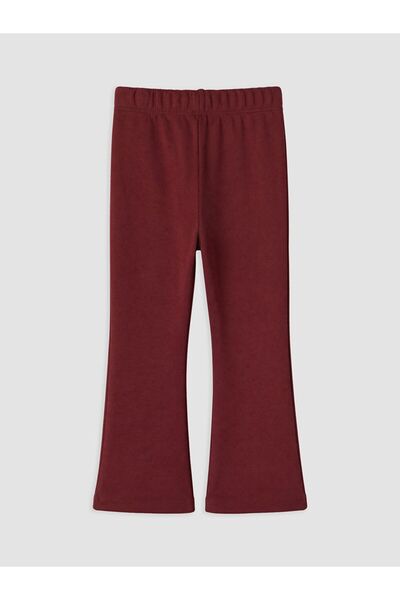 LC Waikiki Lcw Kids Burgundy Elastic Waist Girls' Spanish Leggings