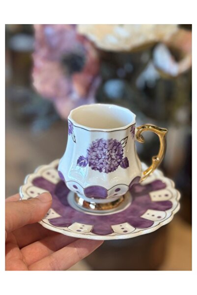 ACAR Queen Victoria Royal Hand Painted 6-Person Coffee Cup Set - 90 ml