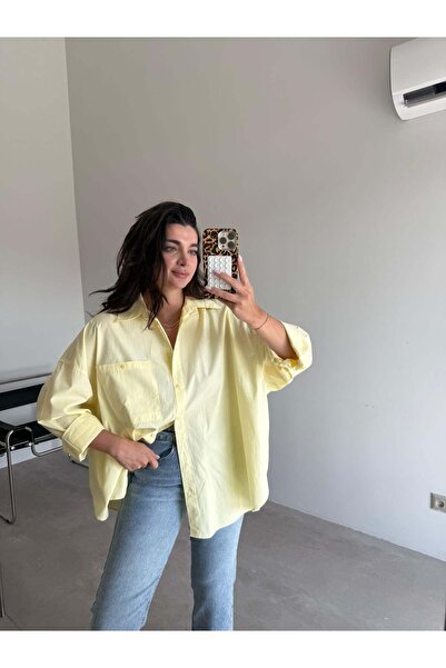 Bade Butik Yellow Single Pocket Loose Shirt