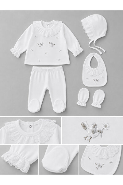 My Babies Label طقم إيليغانس المكون من 5 قطع لحديثي الولادة من البنات من عمر ...