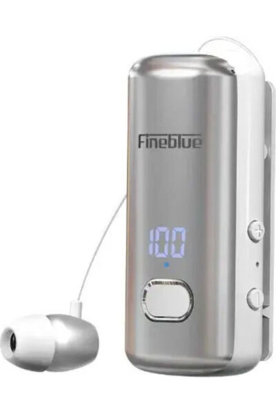 Fineblue F580 Ενδοωτικό Ακουστικό Bluetooth Handsfree Ασημί