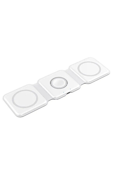 OEM Ασύρματος Φορτιστής (Qi Pad) Λευκός (3 σε 1)