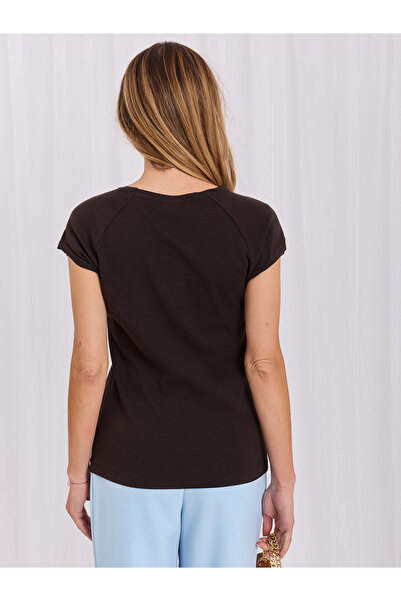 Factory Price Γυναικείο T-Shirt σε καφέ χρώμα