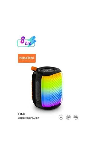 HAINOTEKO TB-6 Portable Wireless Bluetooth Speaker with RGB Lighting, 10W Pow...