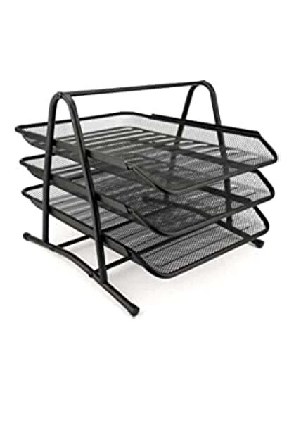 ELTRAZONE Metal Paper Tray | Mesh Document Tray for Desk Accessories Office S...