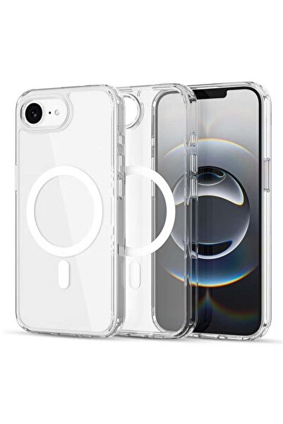 ELTRAZONE MagSafe Compatible Clear Magnetic Case for iPhone 16E - Hybrid Crys...