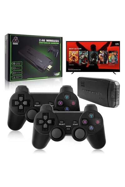 ELTRAZONE Integrated retro 4K game console with dual 2.4G wireless controller...