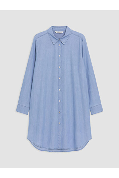 LC Waikiki Shirt Collar Women's Jean Tunic