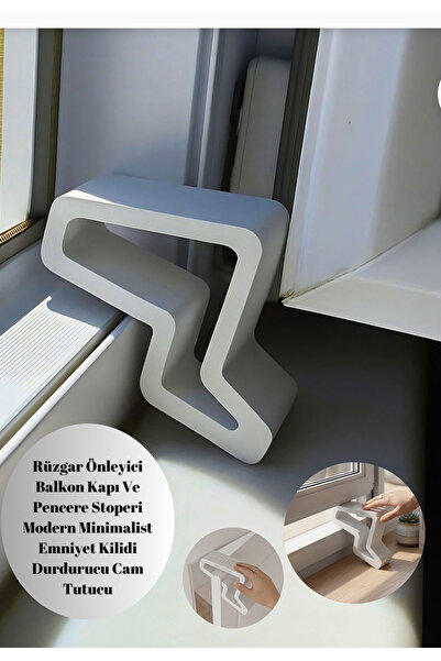 BRE HOME Rüzgar Önleyici Balkon Kapı Ve Pencere Stoperi - Modern Minimalist E...