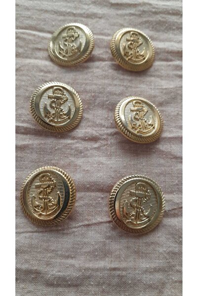 ILCARE ƎE GOLD METAL DÜĞME 20 mm 6 Adet