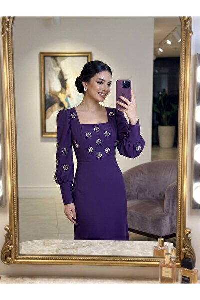 Pyramid masterpieces Luxury Purple Evening Dress